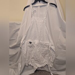 Food Network White Chef Apron with Black Logo Patch